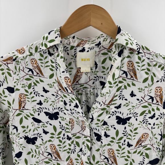 Anthropologie Tops - Anthropologie Maeve Woodland Walk Tunic Top Size 2 Boho Whimsy Festival Indie
